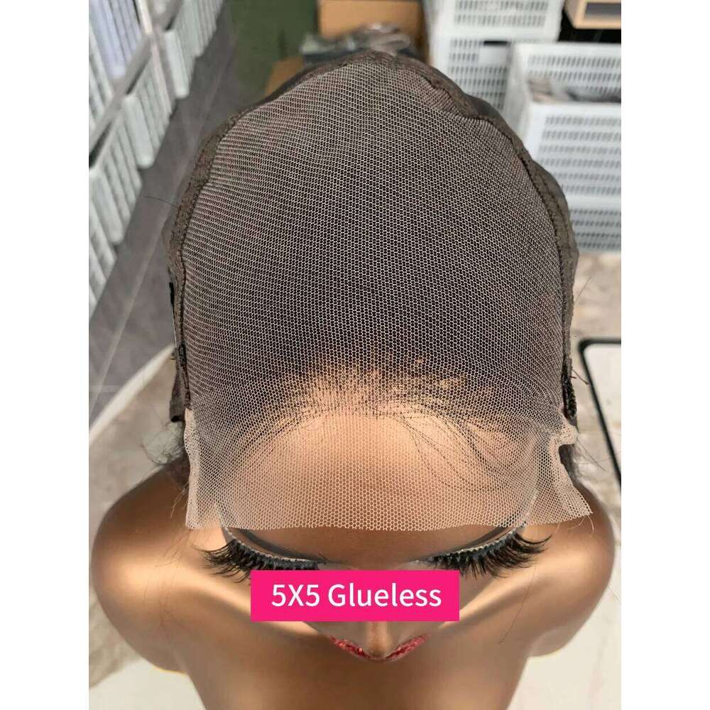 5x5 250 Density Real 10A Bob Glueless Lace Ready To Go Straight Vieamese Original Double Drawn Closure Human Hair Wig