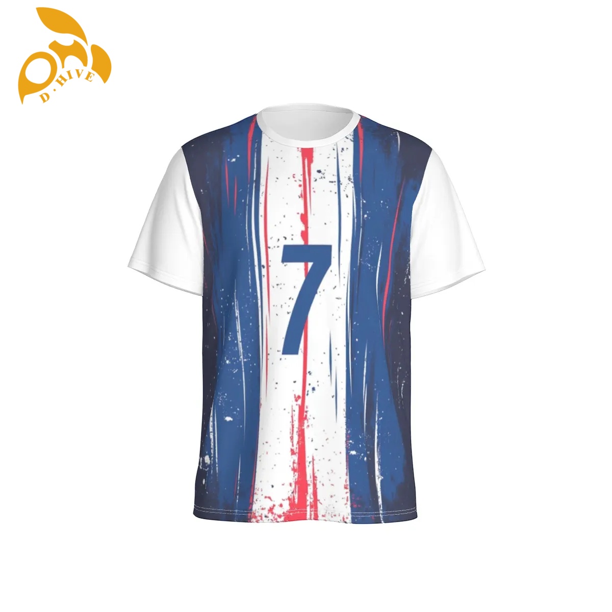 free shipping of customized fashionable All-Over Print Men's O-Neck Sports T-Shirt High-quality attractive popular