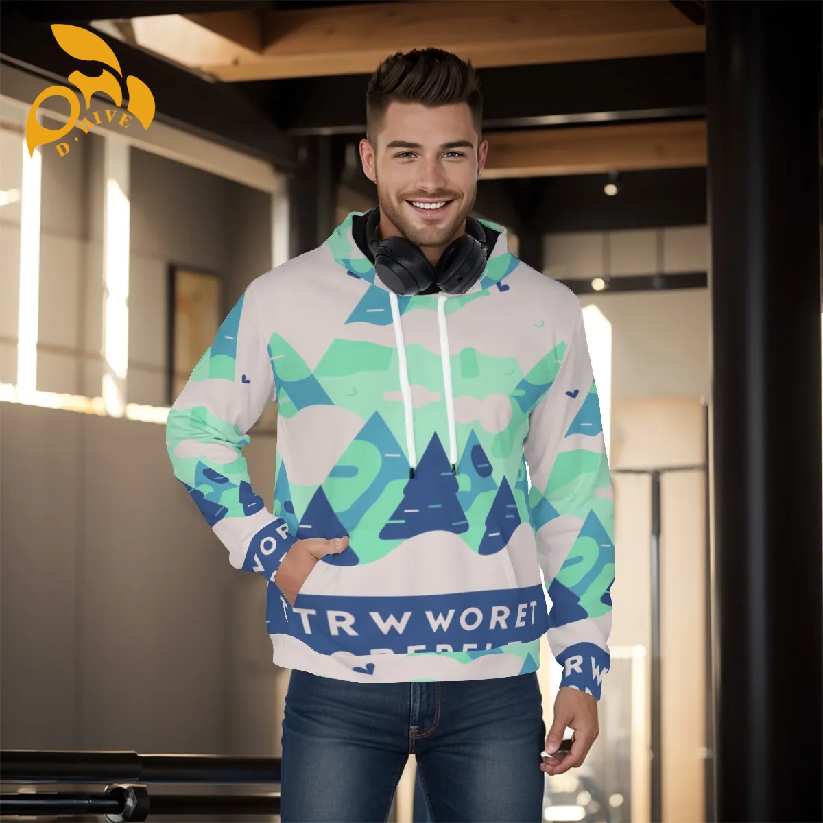 free shipping customized definition new design All-Over Print for Men's Hoodies & Sweatshirts high quality soft