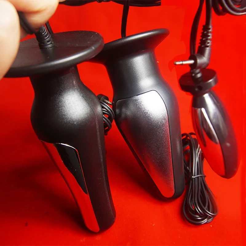 Electro Bdsm Butt Plug. Electrosex Electroshock Vagina Anal Plugs Bi-Polar Electric Shock Sex Toys Electrostimulator Estim E-stim W250624