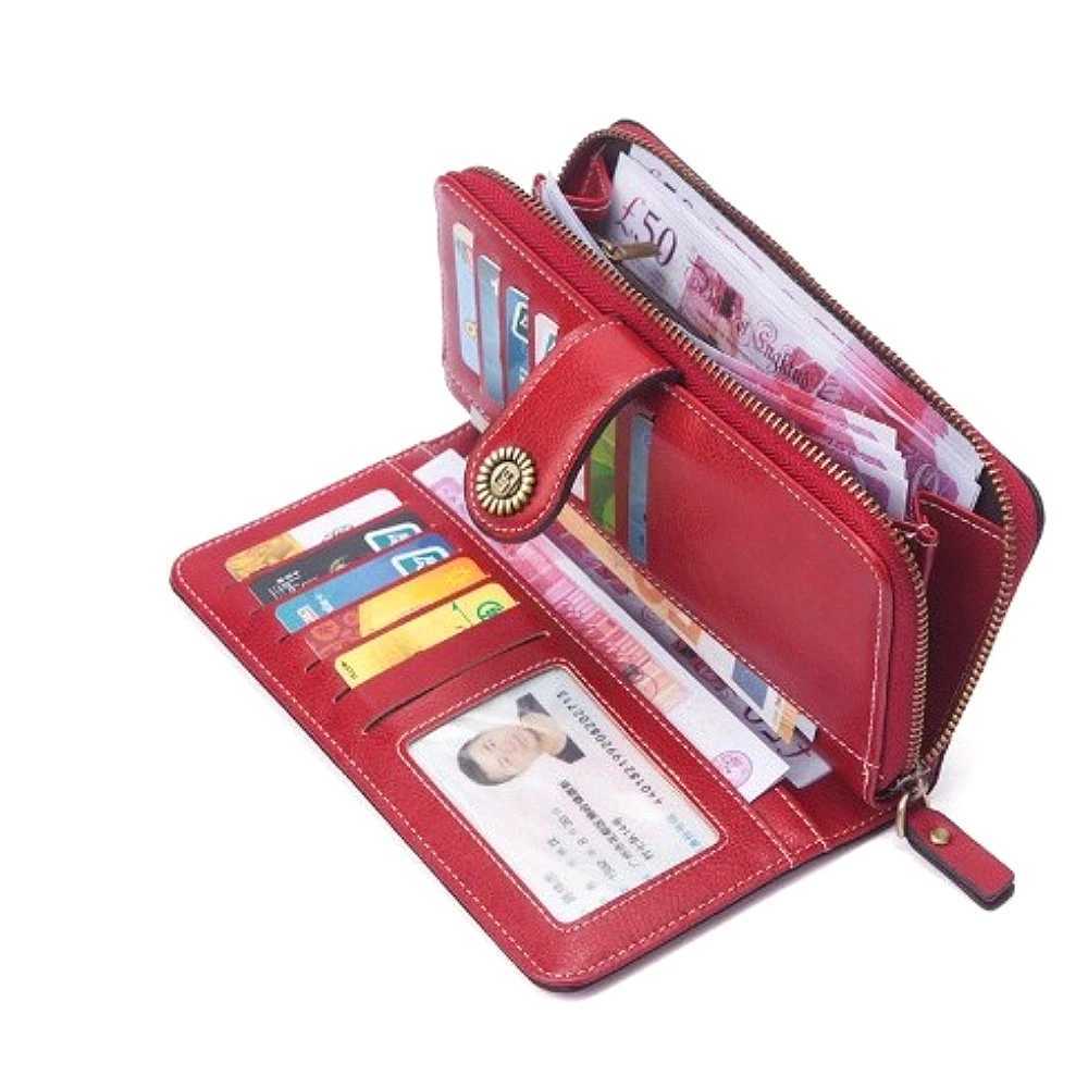 High Quality Women Wallet Anti-theft Leather Wallets For Women Lg Zipper Large Ladies Clutch Bag Female Purse Card HolderXJ250624