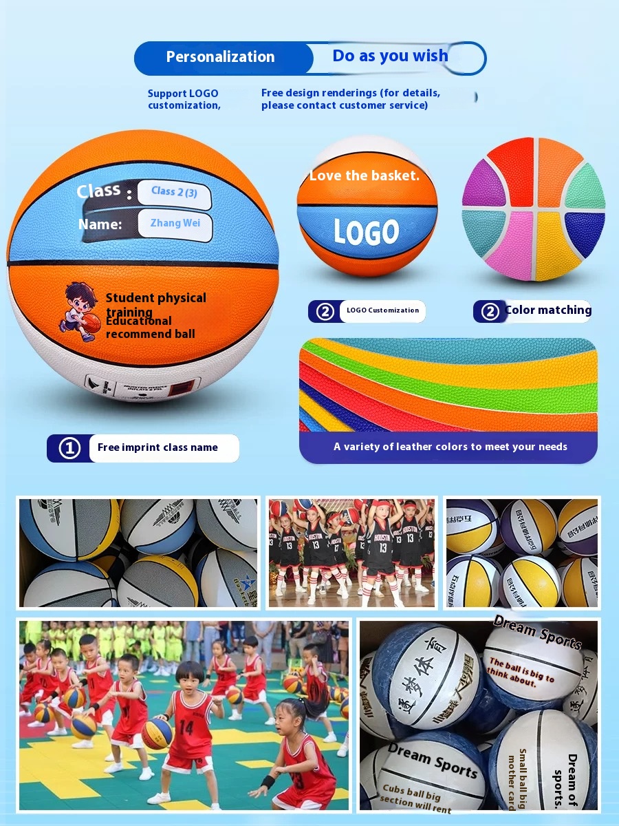 Custom Kids Basketball with Free Logo & Engraving | Personalized Color Options | Youth Size 5/4 | Best Birthday Gift for Boys & Girls