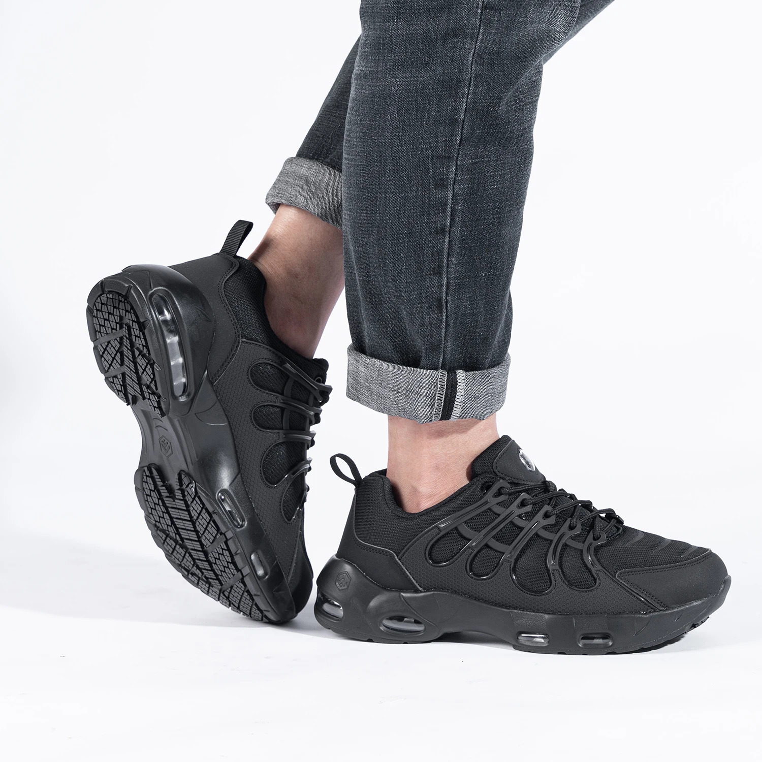 LARNMERN Mens Non Slip Chef Shoes Sports Shoe Casual Comfortable Walking Kitchen Breathable Air Cushion Wide Width Sneakers 250624