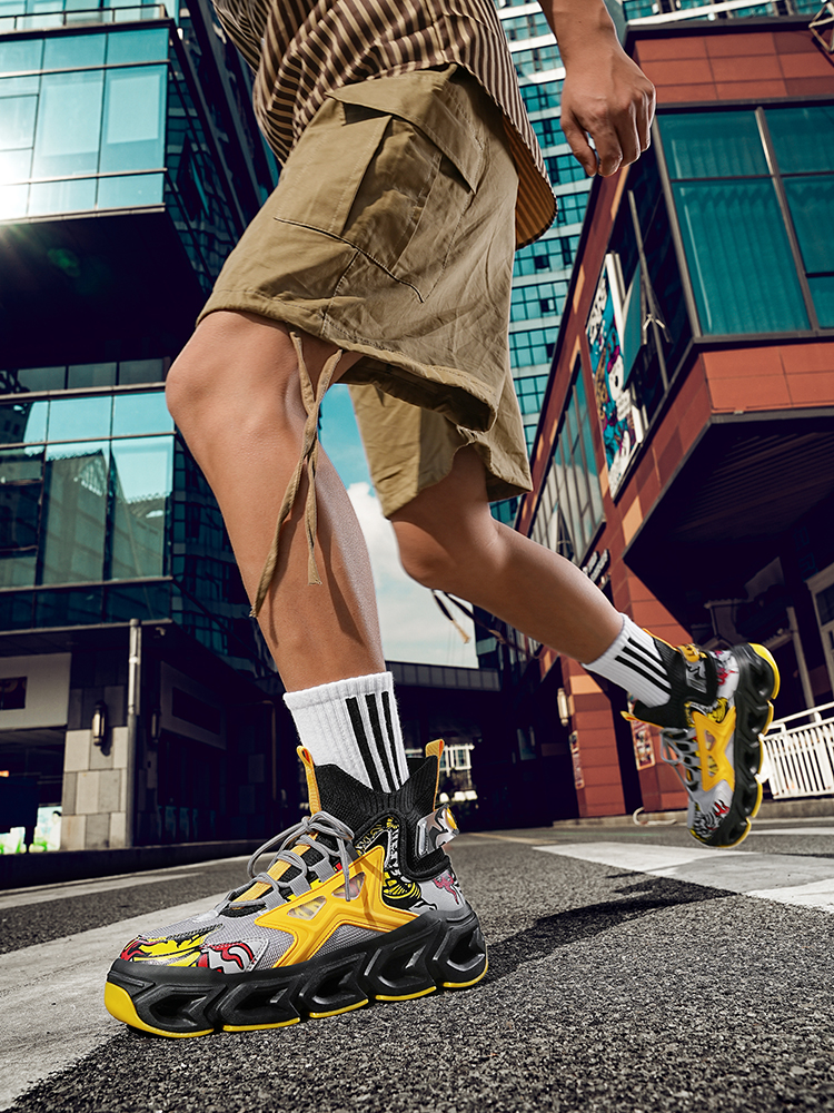 2427-Men's Basketball Sneakers Anti-Slip Running Shoes Athletic Casual Men's Fashion Breathable Walking Shoes