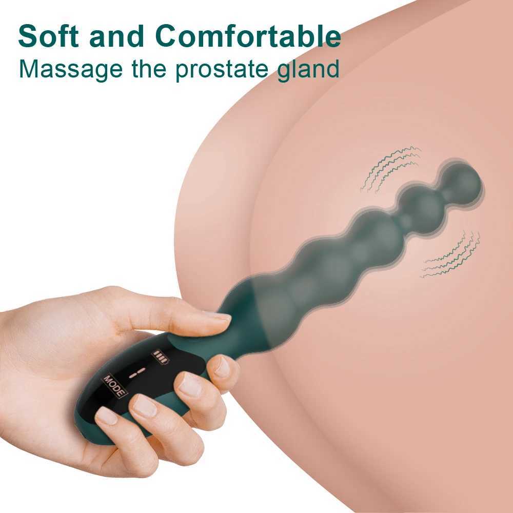 Vibrating Anal Beads Butt Plug for Men Women Anal Vibrator Anal Balls Men Prostate Massager with LED Digital Screen W250624