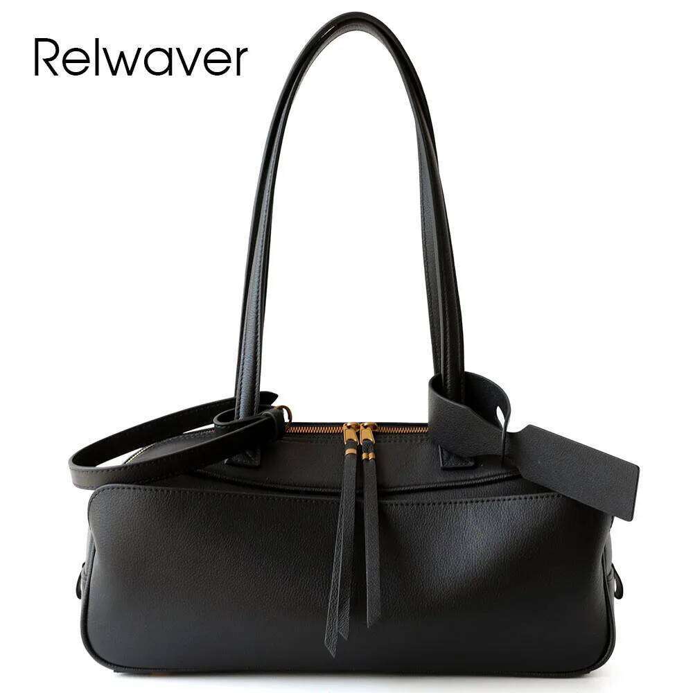 Luxury Designer bags Relwaver shoulder genuine leather pillow 2025 autumn winter fashion women handbag big underarm commuting bag