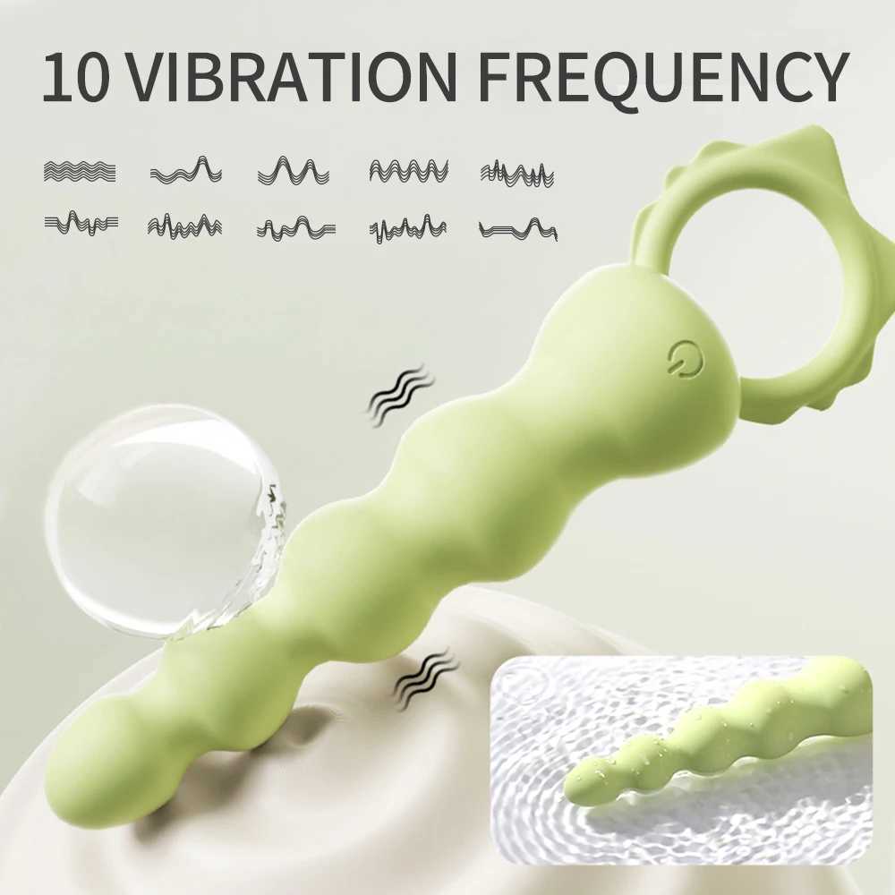 10 Speeds Anal Beads Vibrator Butt Plug for Women Vagina Balls Dilator Sex Toys for Men Adult Toy Prostate Massager Masturbator W250624