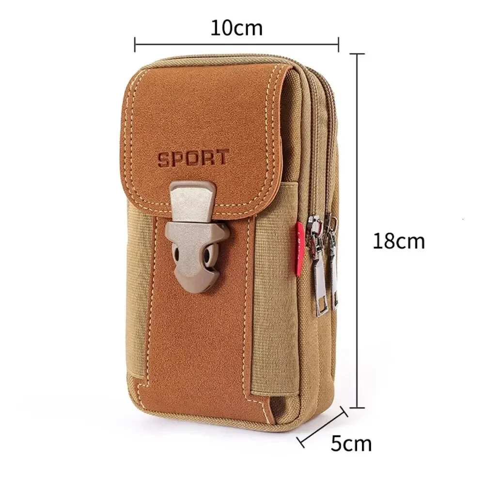 Unisex Belt Pouch Mobile Phone Bag for Men Holster Molle Waist Pack Small Tactical Duty Backpack Card Holder 250612
