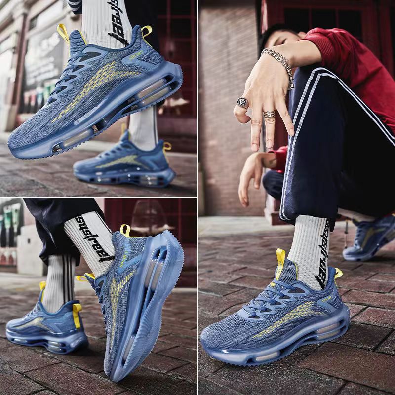 8021-Men's Shoes New Full Palm Air Cushion Running Shoes Trend Anti-slip Shock Absorbing Casual Sneakers Summer Daddy Tide Shoes