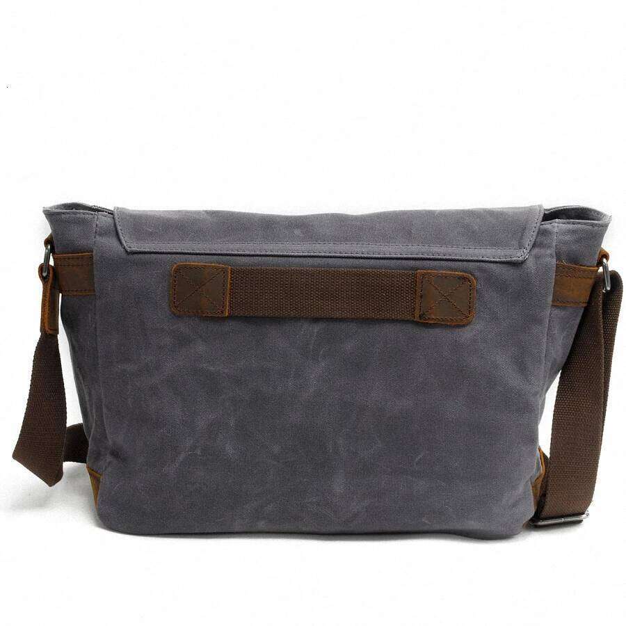 bags New Fashion Thick Wax Canvas Shoulder Messenger Men Crossbody Bag Vintage male Leisure Sling bag Casual Boy