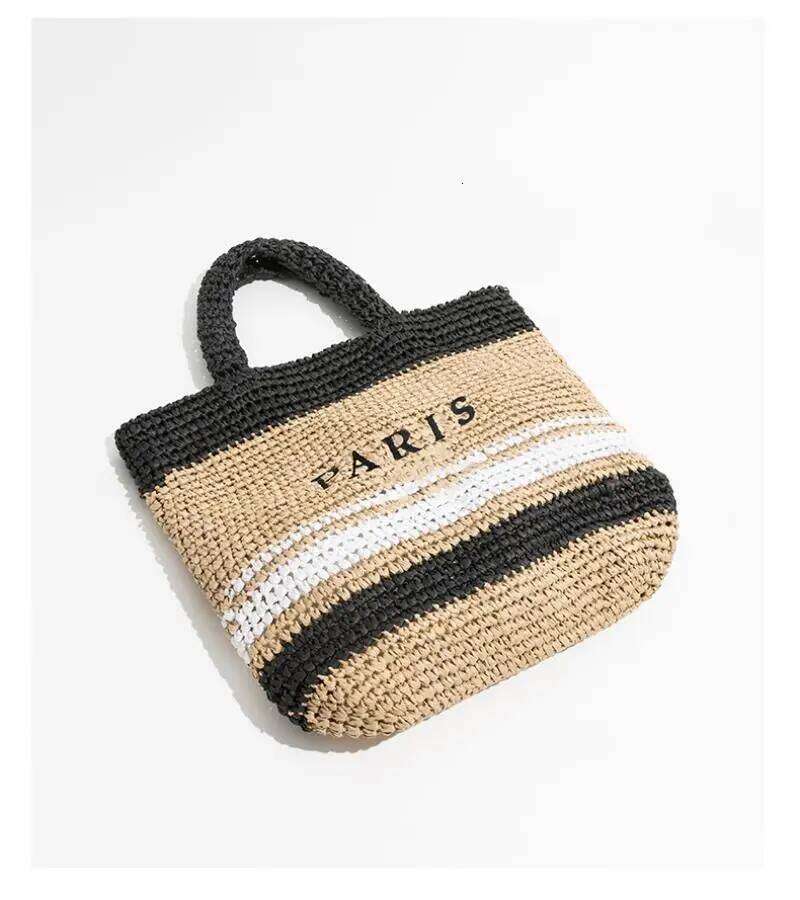 bags Fashion Large Capacity Straw Tote Designer Letters Women Handbags Handamde Woven Summer Beach Bag Casual Bali Big Purse 2024
