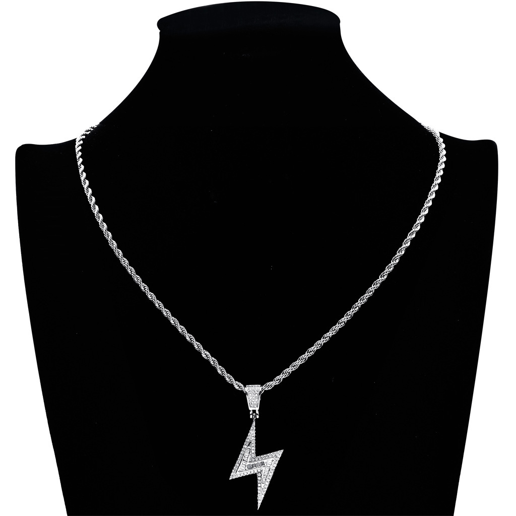 Luxury Hip Hop Lightning Pendant Iced Out Diamond Set Unique Street Style Moissanite Pendant Pass the diamond tester