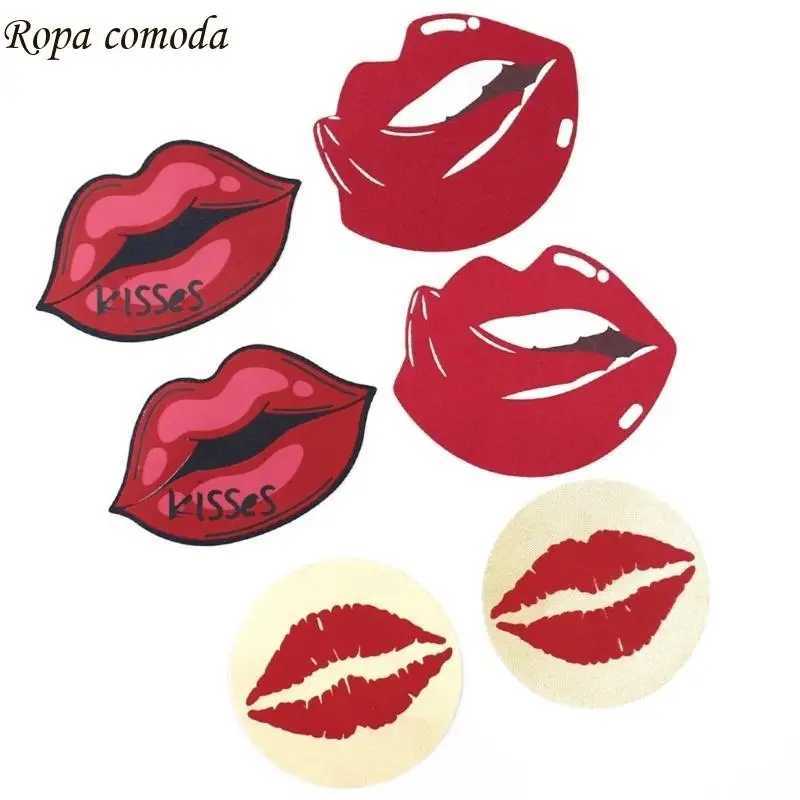 MXMA Kisses Pasties Rave Party Sticky Bras Nipple Cover Disposable Pasty Breast Petal W250624