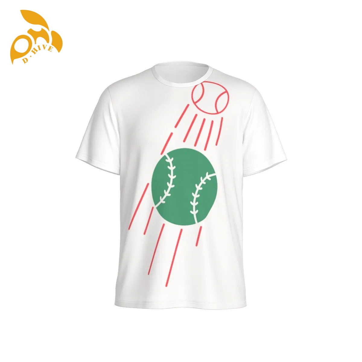 free shipping of customized fashionable All-Over Print Men's O-Neck Sports T-Shirt High-quality attractive popular classic comfortable