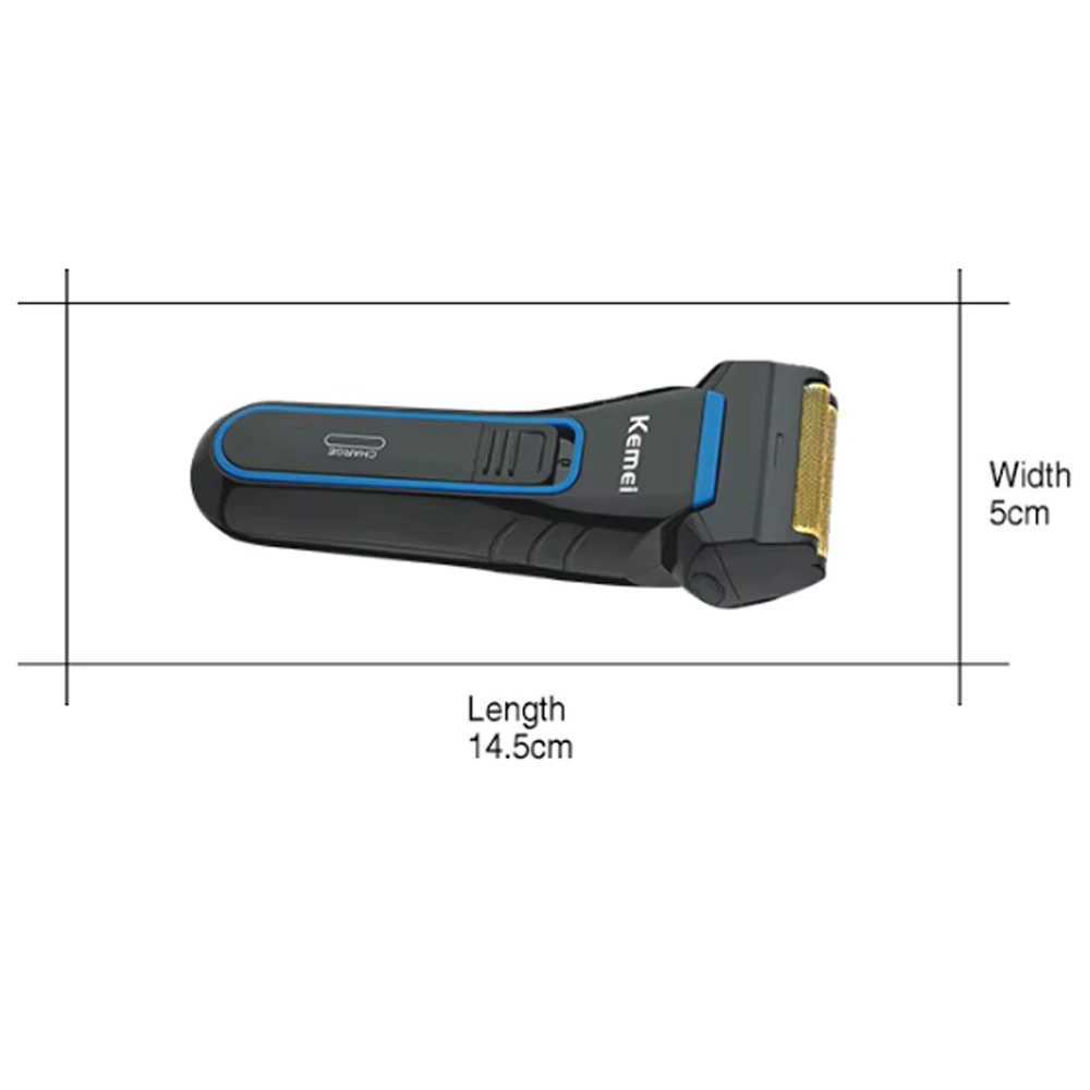 kemei Hair cutting machine Reciprocating electric shaver rechargeable bread trimmer waterproof mens shaver for men gift XJ250624