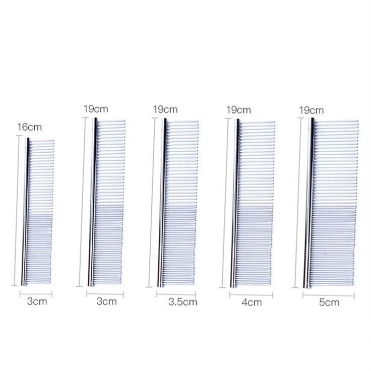 Pet Grooming Brush Comb Tools For Dog Clean Brushes Pin Cat Brush Stainless Steel Dogs Comb Metal Pet Product 4 Sizes