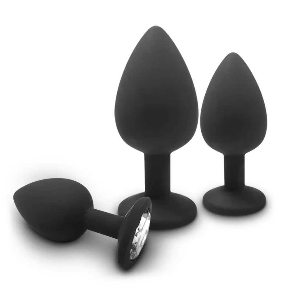3 Size Silicone Butt Plug Anal Plug Unisex Sex Stopper Adult Toys for Men/Women Anal Trainer Prostate Massager Dildo for Couples W250624