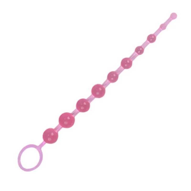 2022 New Jelly Anal Beads Orgasm Vagina Plug Play Pull Ring Ball Stimulator Butt W250624