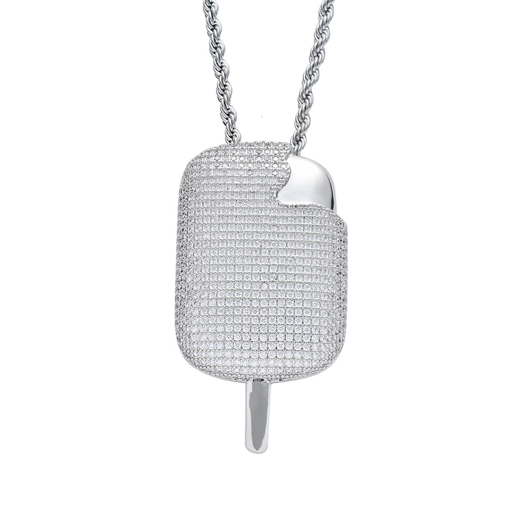 Luxury Moissanite Jewelry Hip Hop Ice Cream Pendant Iced Out Creative Street Style Accessory Pass the diamond tester