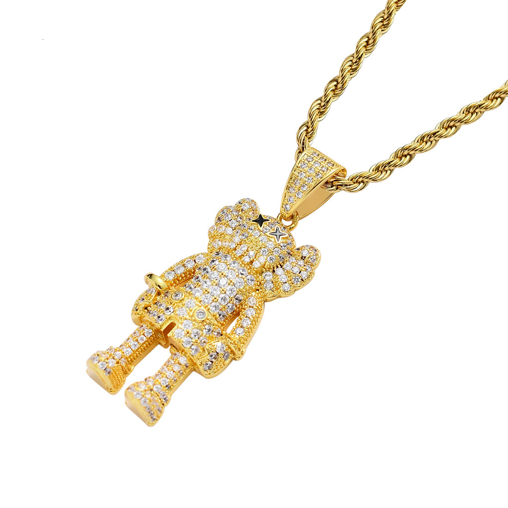Luxury Moissanite Hip Hop Sesame Street Doll Pendant Diamond Studded Personalized Trendy Accessory Pass the diamond tester