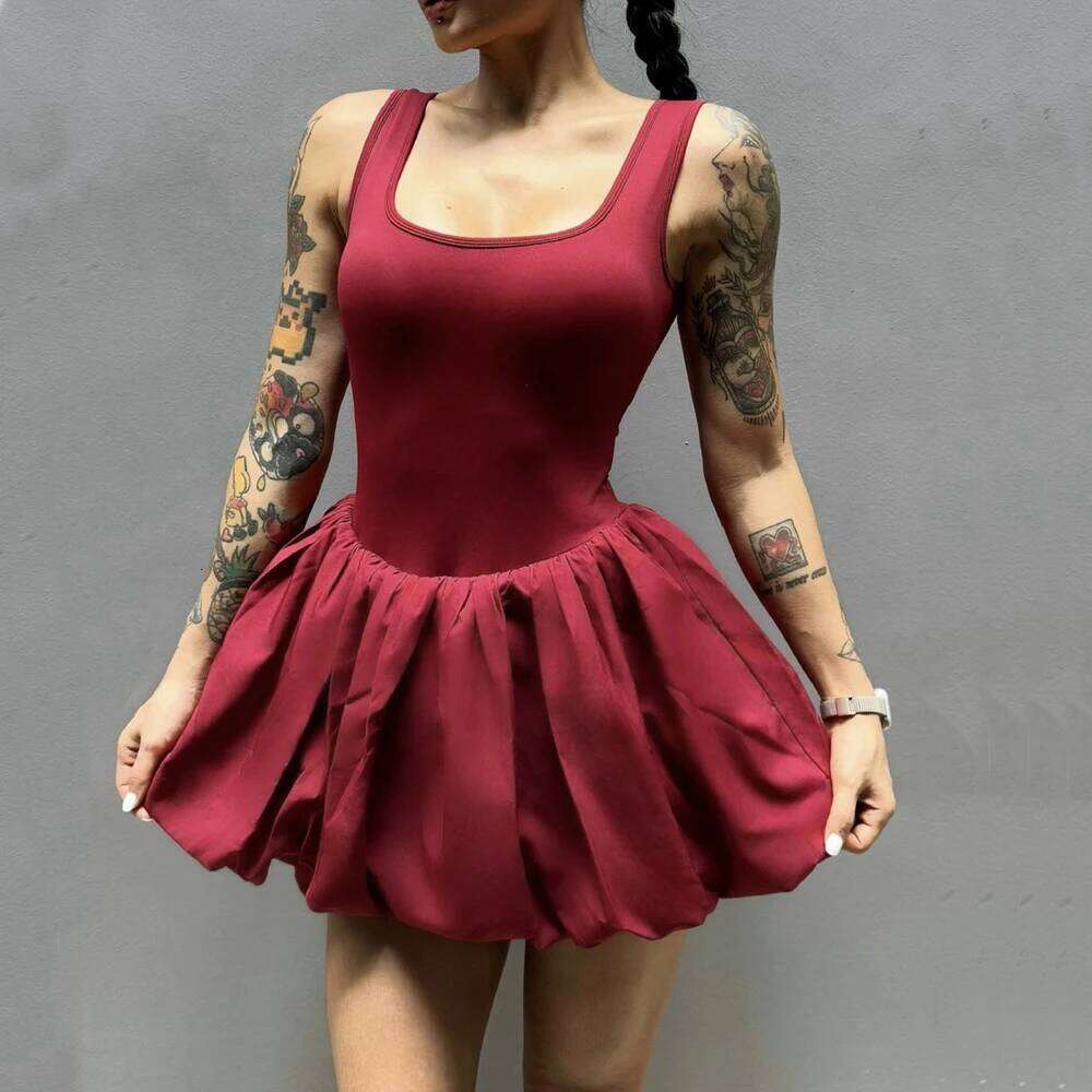 Pad Nake Glare Bud Anti Shorts Sports Dress Women Yoga Set Jumpsuit Outdoor Running Fiess Tennis Skirt Active Wear Clothes