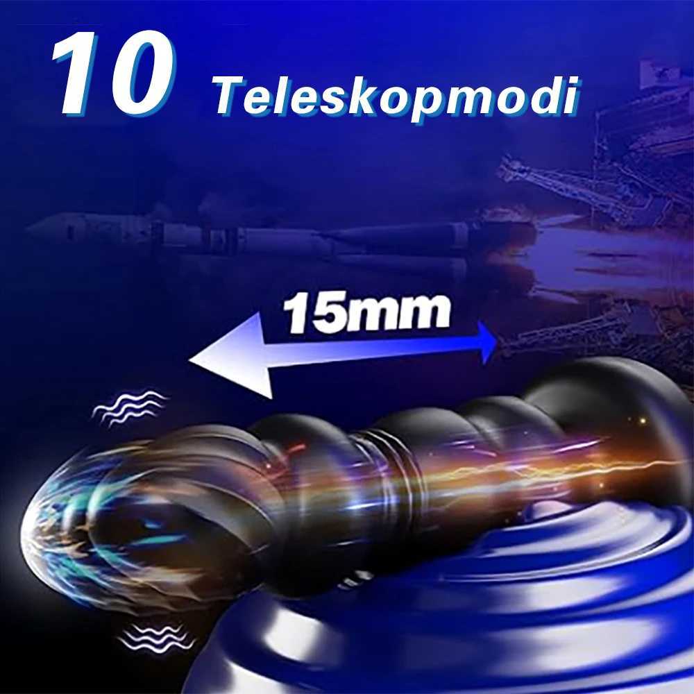 Wireless Telescopic Prostate Massager for Men Anal Dildo Vibrator Cock Lock Male Masturbator Buttplug Adults Sex Toys for Women W250624