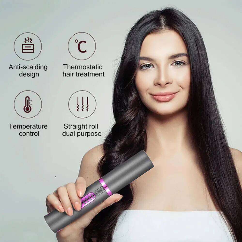 2-In-1 Curling Deep Wave Curler Temperature Adjustable Fast Heating Crimping Iron Styler Wand For All Hair Style