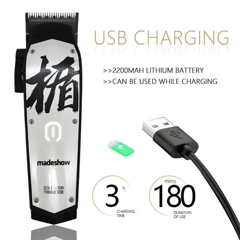 Madeshow M10 M11 Professional Oil Head Hair Clipper Hair Cutter Titanium Plated Ceramic Blade 7000rpm Hair Salon Trimmer XJ250624