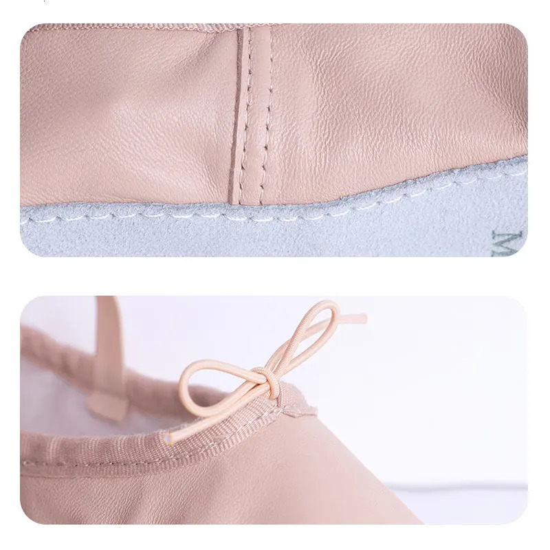 Leather Ballet Shoes Dancing Slippers Gymnastics Dance for Women Girls Soft Lace Up Shoes 250624