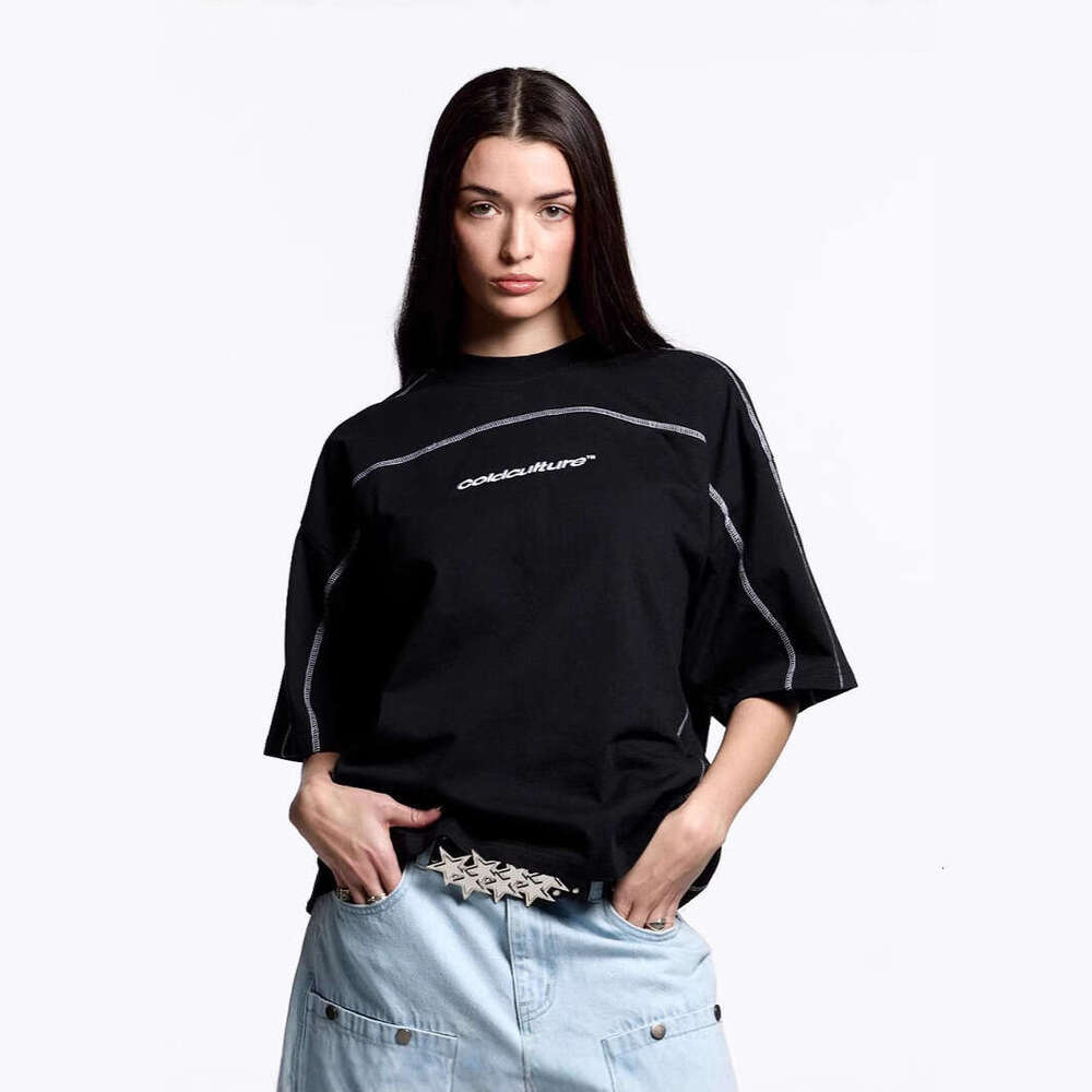 American Style Hip-Hop Letter Print Casual Loose Unisex Short Sleeve Trend