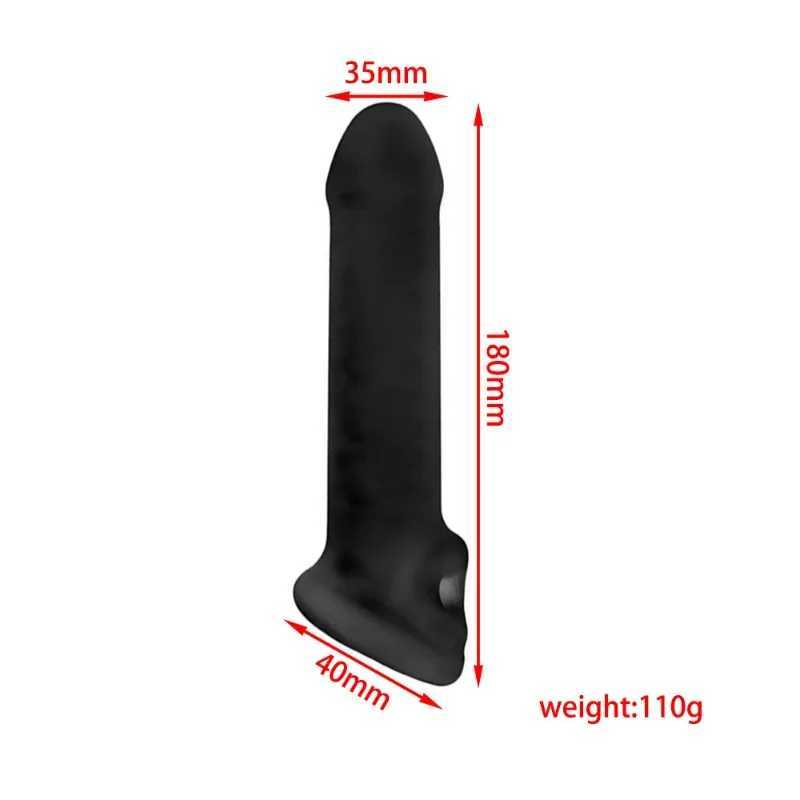 Penis Enlargement Sleeve Thicken Peins Extender Sleeve Soft Lock Sperm Cock Ring Sex Toys for Men Sex Products Penis Enlarger W250624