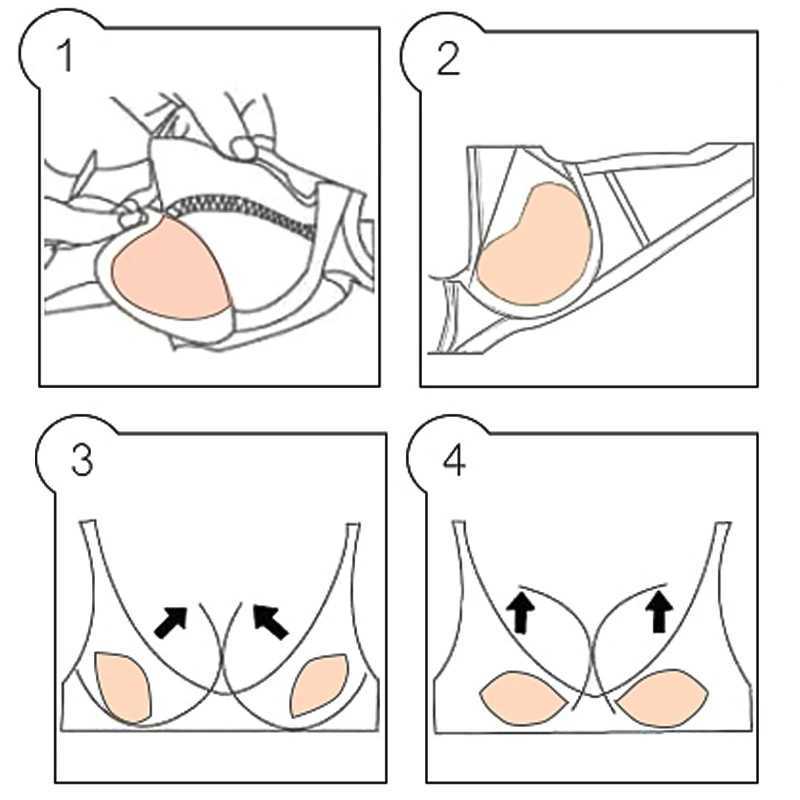 Bikini Push Up Padded Swimsuit Bikini Small Bust Breathable Invisible Thicker Sponge Bra Pads Pasties Bra Inserts Intimates 2024 W250624