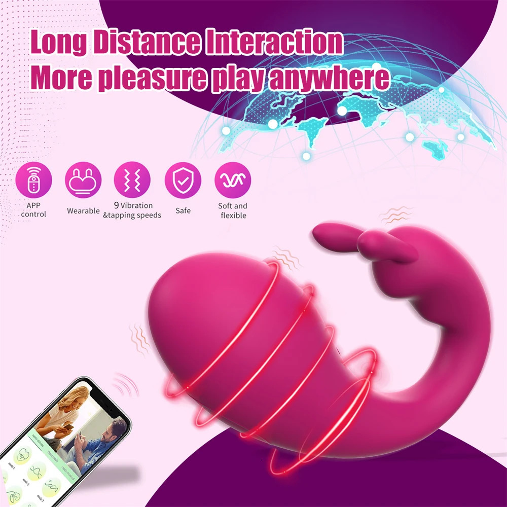 Rabbit Vibrating Egg APP Remote Control Wearable Vibrator Clitoris Stimulator G Spot Massager Female Masturbation Sex Toys 18 250624