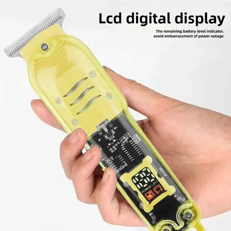 Hair Cut Machine Rechargeable Hair Clippers Transparent Professional Clippers Electric Hair Trimmers Shaver for Men Cordless XJ250624
