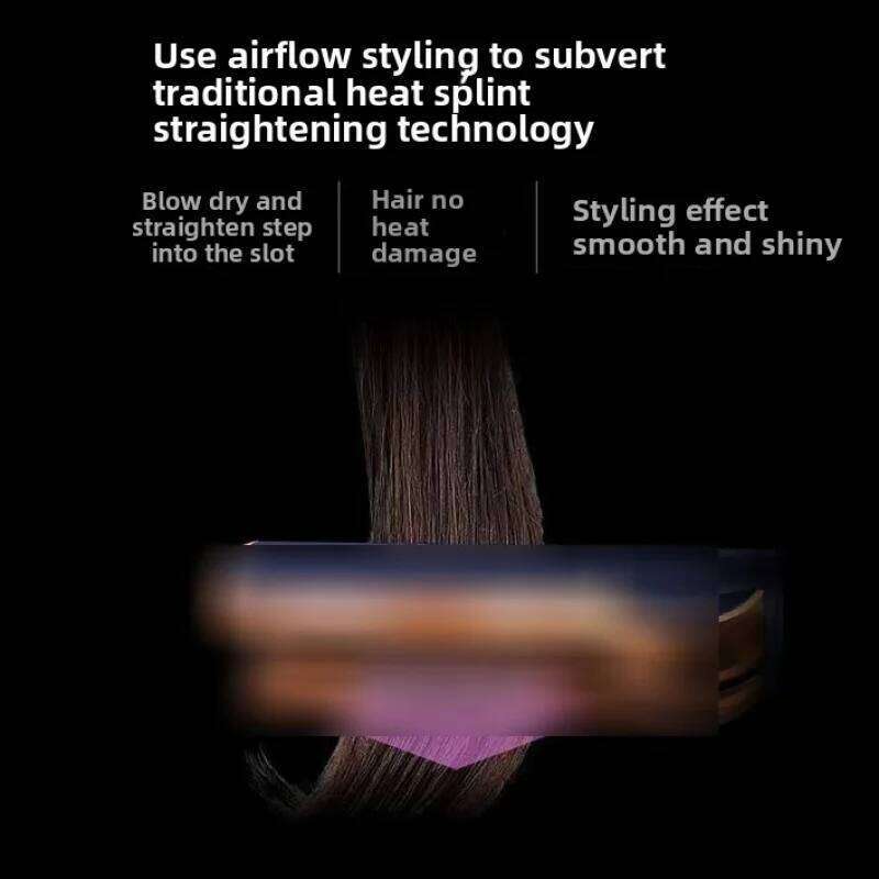 2 in 1 High-Speed Airflow Hair Dryer Straightener Wet Dry Styler Flat LCD Display HT 01 Negative Ion Iron Long-Lasting
