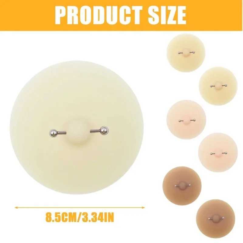 Women Nipple Cover with Faux Piercing Lingerie Breast Pasties Adhesive Chest Pad W250624