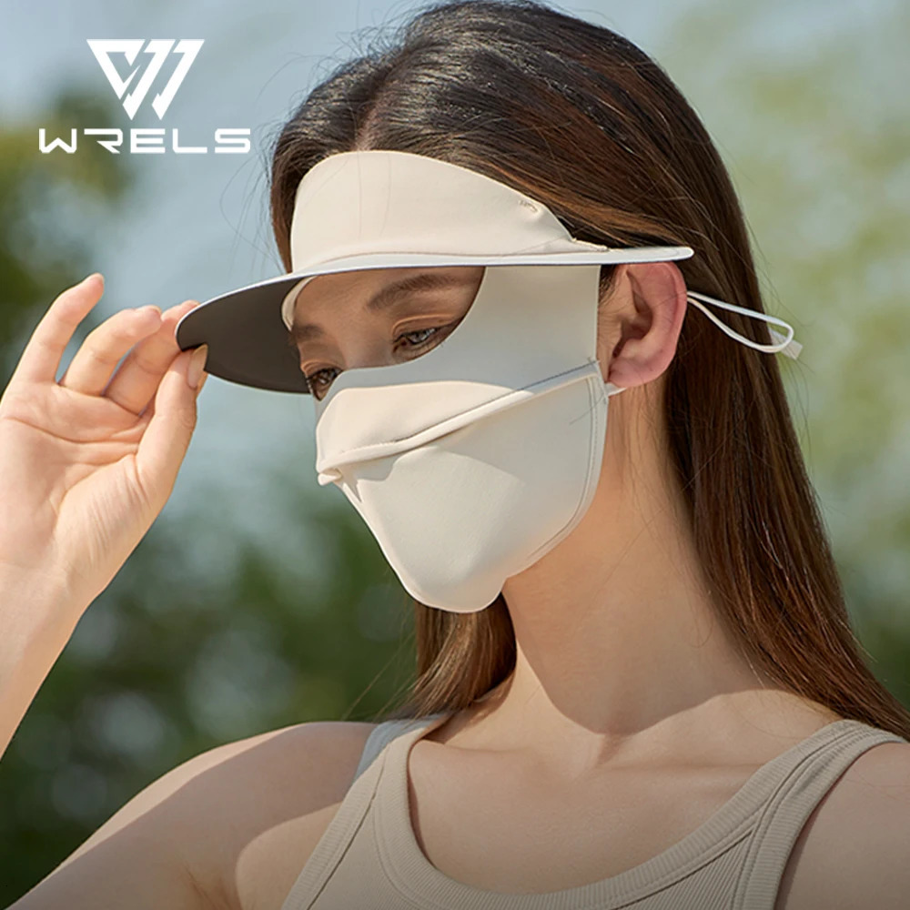 WRELS UV Protection Face Mask Reusable Breathable UPF 50 Women Summer Face Covering Eye Protection Sunscreen Anti UV Full Mask 250624