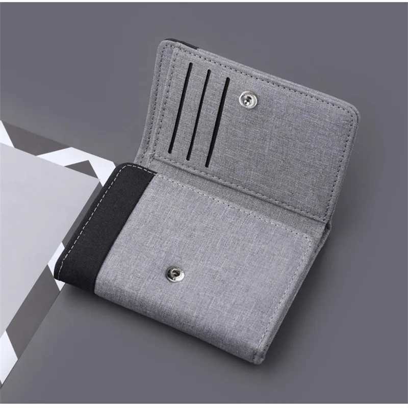 Canvas Wallet Men ID/photo Holders Black/blue/gray Card Holder Wallet Case 8 Slots Hasp Male Purse Case XJ250624