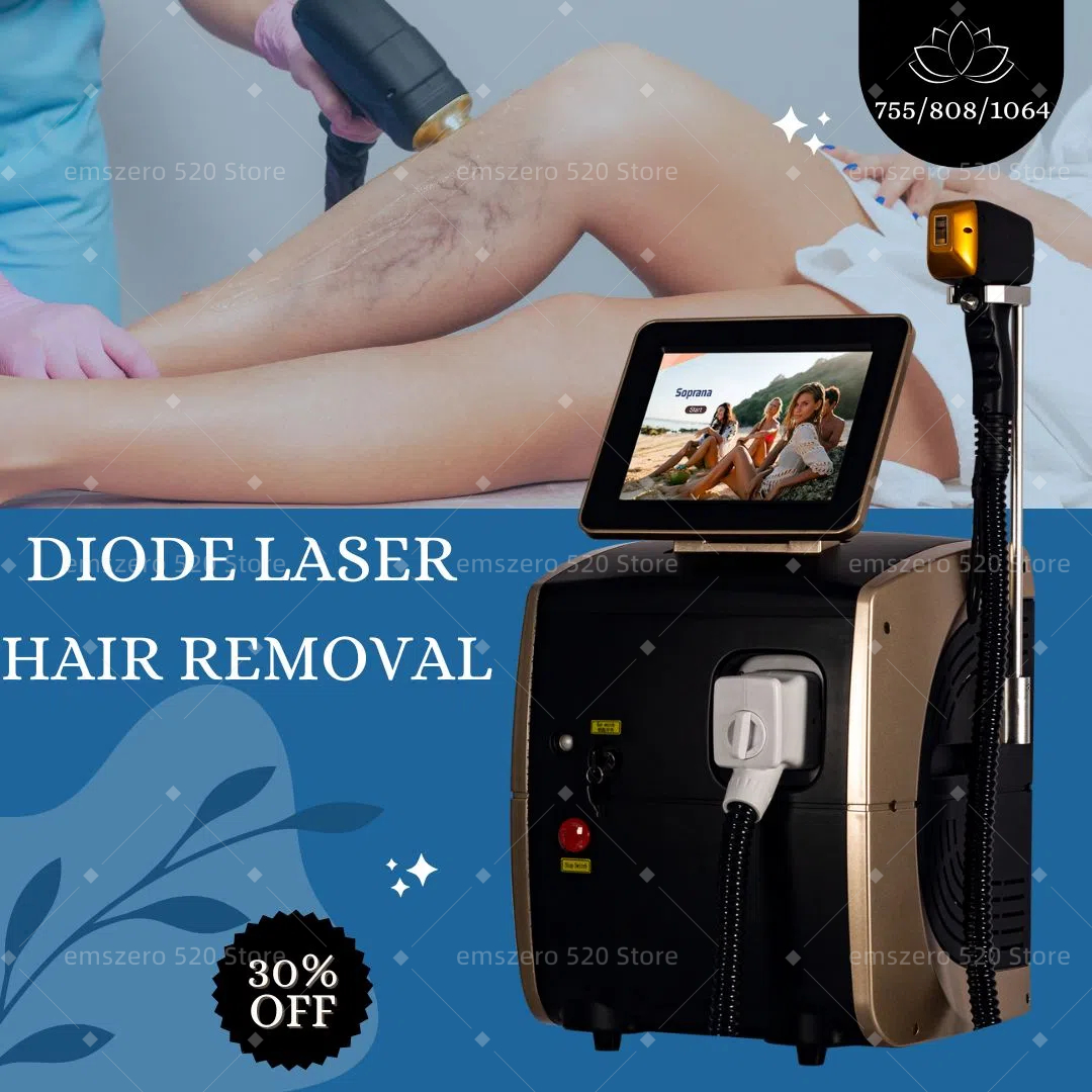 Newest 755nm 808nm1064nm Diode Hair Removal Machine High Power Ice Titanium Platinum Painless Permanent Alexandrite Epilator