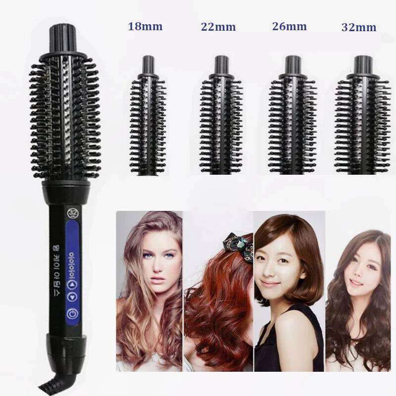18/22/26/32mm Multifunctional Electric Comb Pro Ceramic Hair Brush Curling Iron Roller Curler modeler Wand Waver