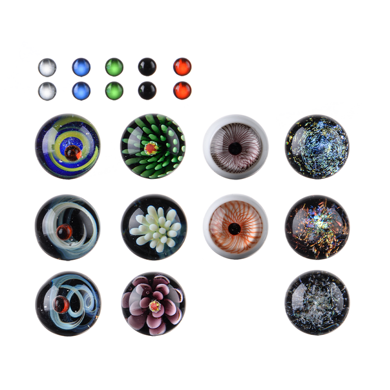 Italy Stock Pieces For Bongs - 2Pcs Small Round Glass Decorite Ball, Miniature Bongs Accessory for Glass Pipes & Bongs (Italy EU Stock)