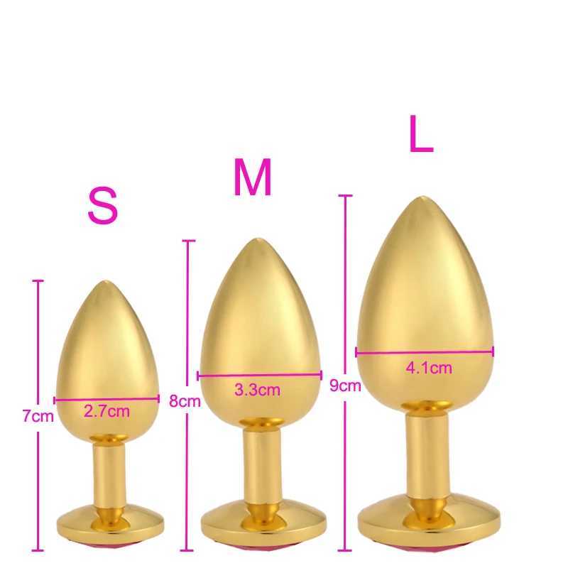 S/M/L Size Anal Plug Sex Toys Stainless Steel Metal Anal Toys Sex Toys for Adults Women Men Gay Butt Plug Dildo Intimate Goods W250624
