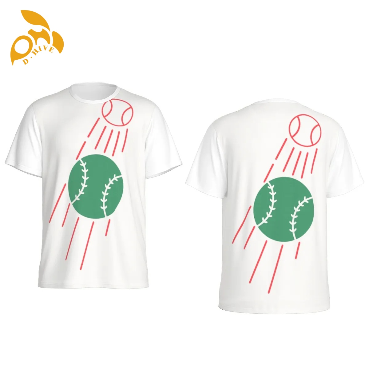 free shipping of customized fashionable All-Over Print Men's O-Neck Sports T-Shirt High-quality attractive popular classic comfortable