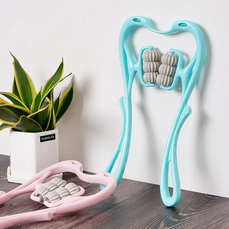 Cervical Neck Massager Manual Neck Clamp Multifunctional Kneading Roller 6Ball Shoulder And Neck Relaxation Massager 250619