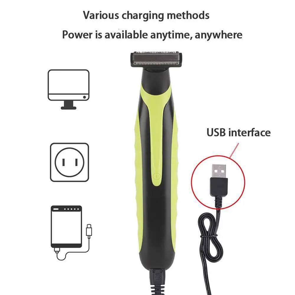Electric Shaver USB Rechargeable Safety Razor Washable Beard For Men Small T Knife Trimmer Portable Shaving Hine