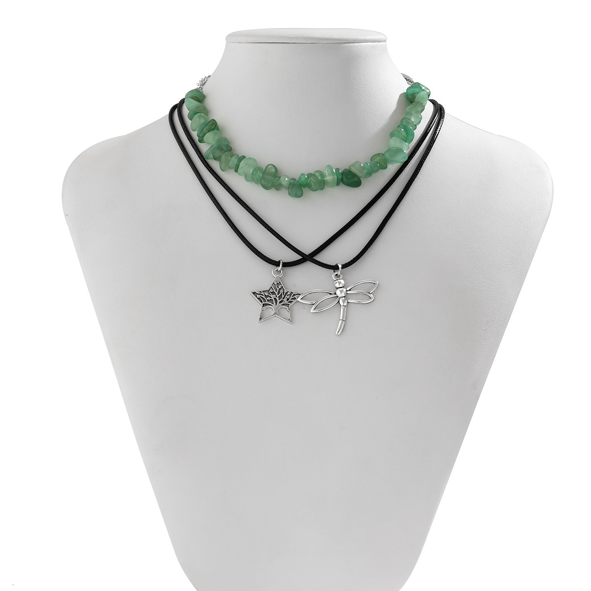 Jewelry Demon Eye Turquoise Pendant Beaded Necklace Women's Wax Thread Choker Clavicle Chain