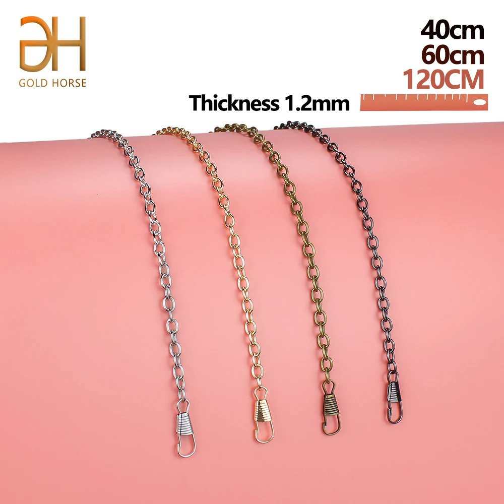 10Pcs 4060120CM 12MM Thickness Women Fashion Purse Chain For Bag Handle Strap Chains Accessories Handbags 250624