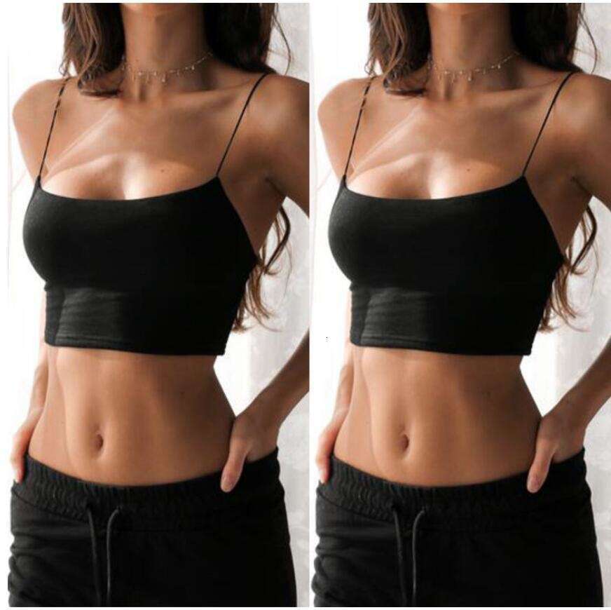 Summer Women's New Solid Color Sexy Strapless Crop Top Backless Vest B5