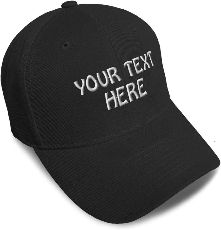Baseball Cap Custom Personalized Text Dad Hats for Men Women Strap Closure