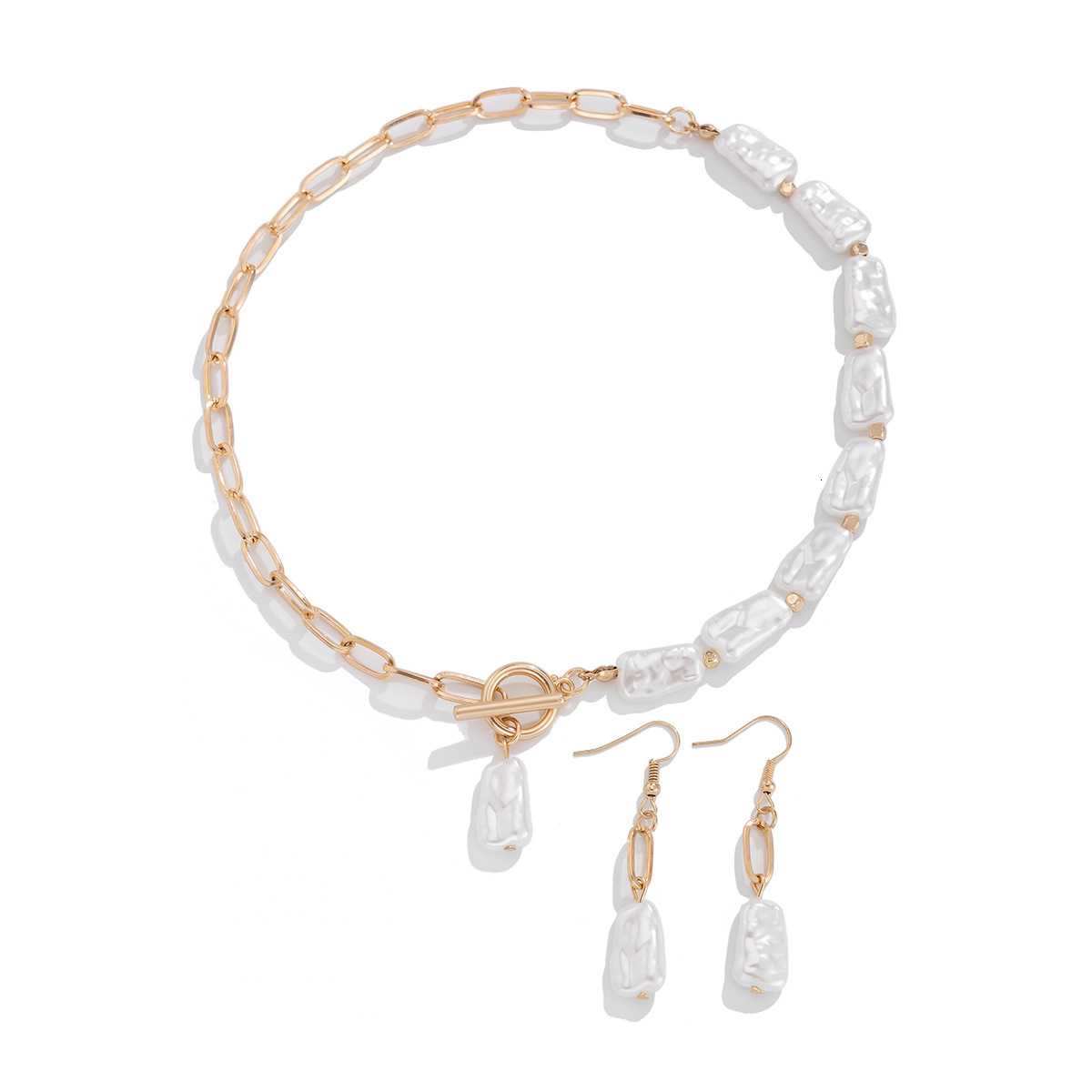 Baroque Simple Water Drop Jewelry Elegant Pearl Tassel Collarbone Necklace for Women